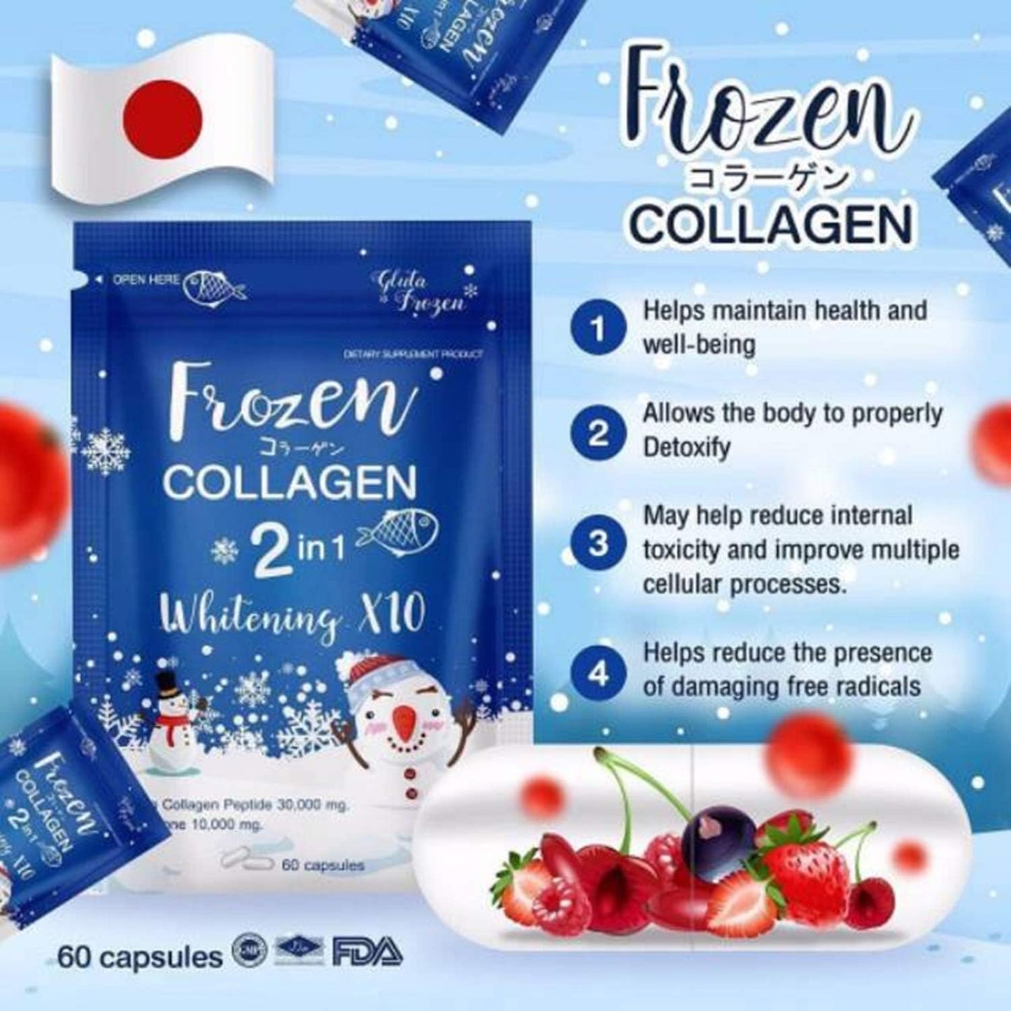 Frozen Collagen 2 in 1 Whitening Capsules