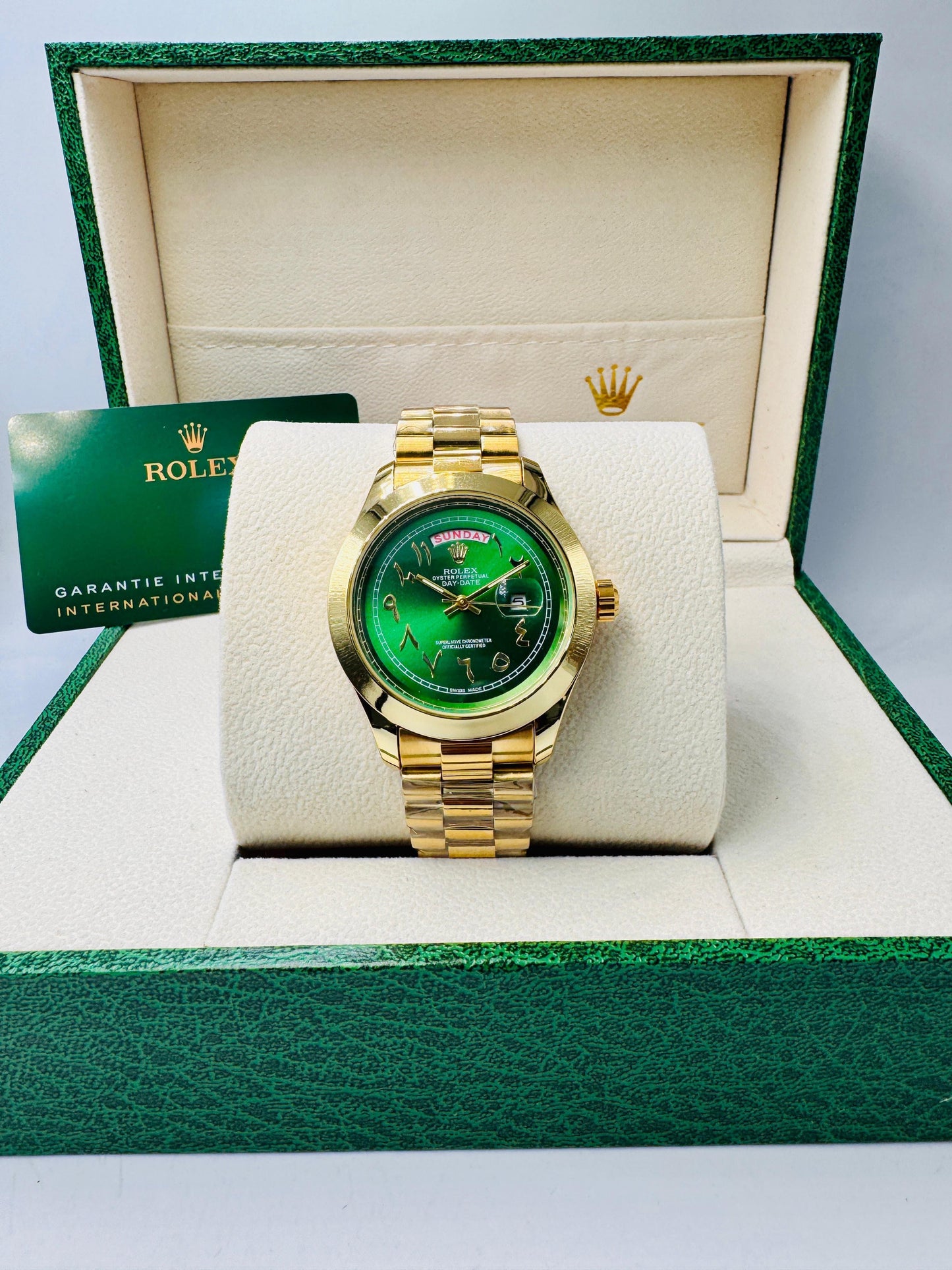 Rolex watch Day & Date Green