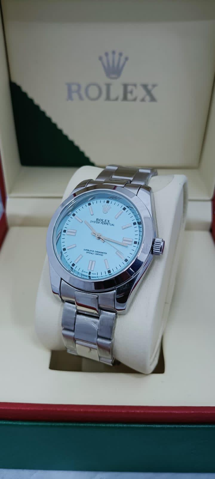 Rolex Oyster Silver For Men (Sky Blue Dial)