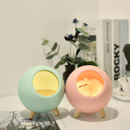 Creative Cute Cat House Atmosphere Table Lamp