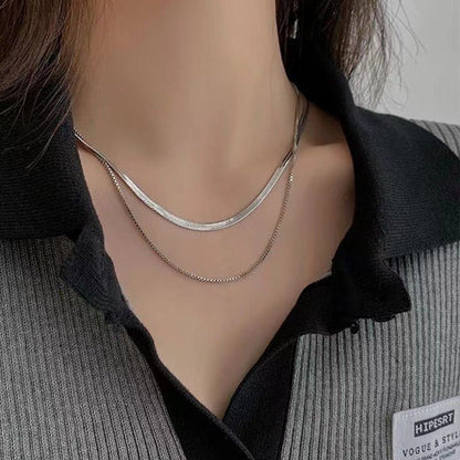 Double-layer Women's Ins Hip Hop Cold Style Clavicle Chain