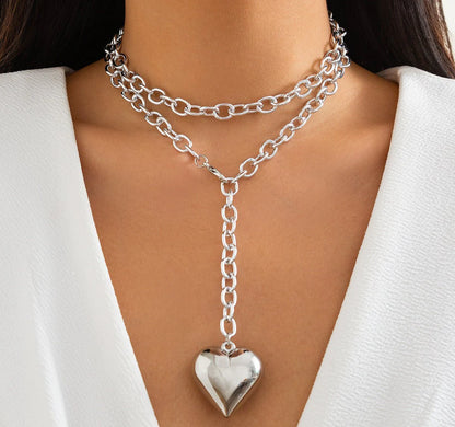 Fashion Love Pendant Necklace Acrylic