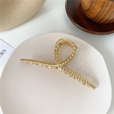 Oil Dripping Tulip Metal Grip Back Head Elegant Barrettes